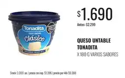 Super MAMI Tonadita queso untable clásico oferta