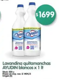 Supermercados Buenos Días Ayudin lavandina quitamanchas blancos oferta