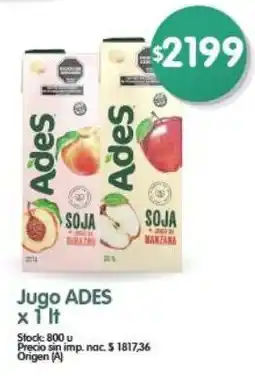 Supermercados Buenos Días Ades jugo soja oferta