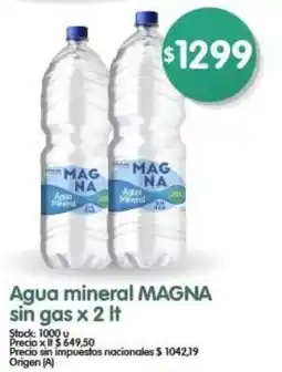 Supermercados Buenos Días Magna agua mineral sin gas oferta