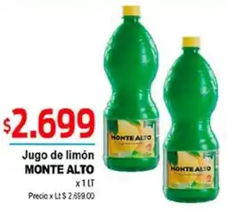Supermercados Top Monte alto jugo de limon oferta