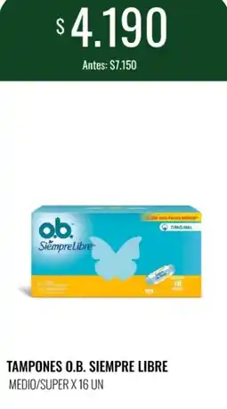 Super MAMI O.b. tampones siempre libre oferta