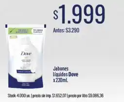 Super MAMI Dove jabones líquidos oferta