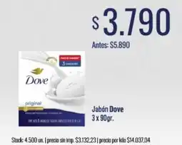 Super MAMI Dove jabón oferta