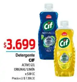Supermercados Top Cif detergente active gel original/limón oferta