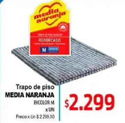 Supermercados Top Media naranja trapo de piso bicolor m oferta