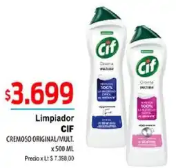 Supermercados Top Cif limpiador cremoso original/mult. oferta