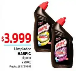 Supermercados Top Harpic limpiador líquido oferta