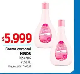 Supermercados Top Hinds crema corporal rosa plus oferta