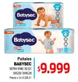 Supermercados Top Babysec pañales ultra soft oferta