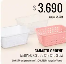 Super MAMI Canasto ordene oferta
