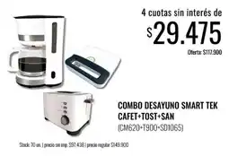 Super MAMI Smart tek combo desayuno cafet+tost+san oferta