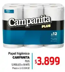 Supermercados Top Campanita papel higiénico plus oferta