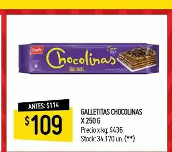 Changomas Galletitas chocolinas x 250 g oferta