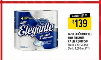 Changomas Papel higiénico doble hoja elegante oferta