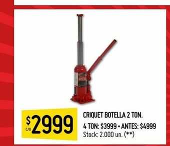 Changomas Criquet botella 2 ton oferta