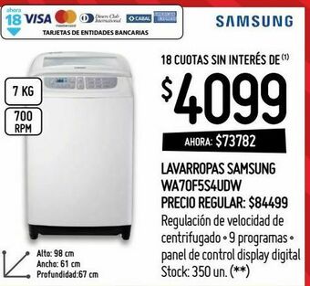 Changomas Lavarropas samsung oferta
