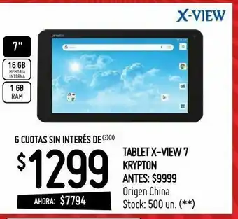 Changomas Tablet x-view 7 krypton oferta