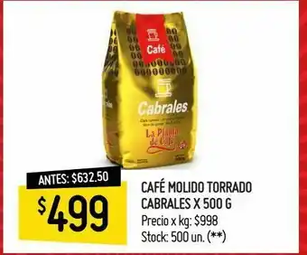 Walmart Café molido torrado cabrales x 500 g oferta