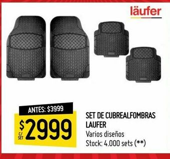 Walmart Set de cubrealfombras laufer oferta