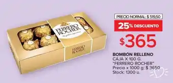 Carrefour Market Ferrero Rocher Bombón Relleno x 100g oferta