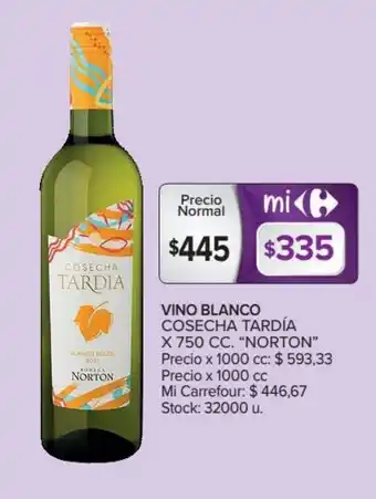 Carrefour Market Norton Vino Blanco x 750cc. oferta
