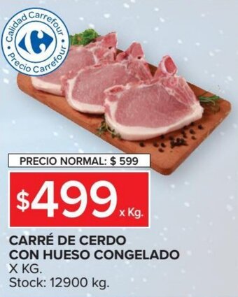 Carrefour Market Carré de Cerdo Con Hueso Congelado oferta