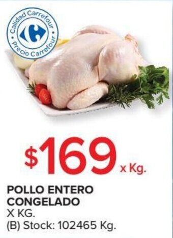 Carrefour Market Pollo Entero Congelado oferta