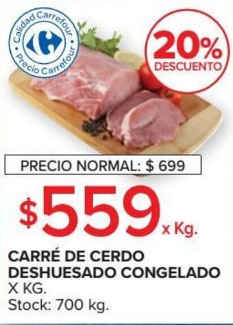 Carrefour Market Carré de Cerdo Deshuesado Congelado oferta