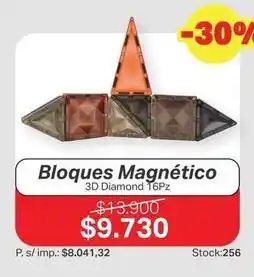 Ferniplast 3d - bloques magnético diamond 16pz oferta