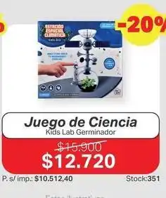 Ferniplast Juego de ciencia kids lab germinador oferta