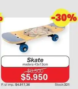 Ferniplast Skate madera 43x13cm oferta