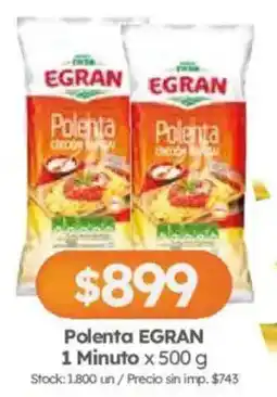 Cordiez Egran polenta 1 minuto oferta
