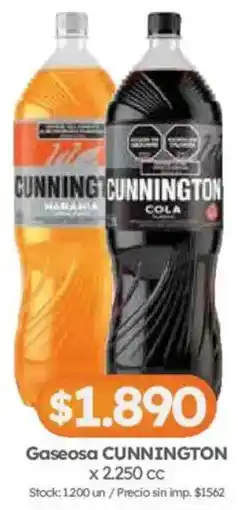 Cordiez Cunnington gaseosa oferta