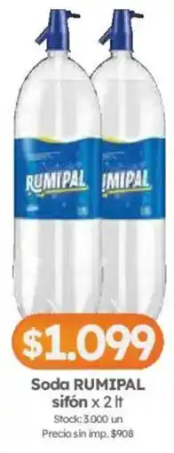 Cordiez Rumipal soda sifón oferta