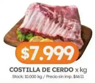 Cordiez Costilla de cerdo oferta