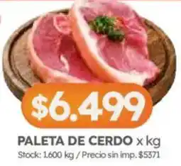 Cordiez Paleta de cerdo oferta