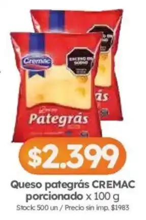 Cordiez Cremac queso pategrás oferta