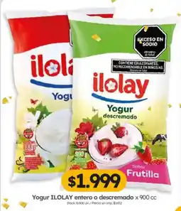 Cordiez Ilolay yogur entero o descremado oferta