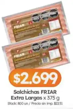 Cordiez Friar salchichas extra largas oferta