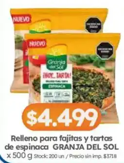 Cordiez Granja del sol relleno para fajitas y tartas de espinaca oferta