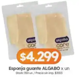 Cordiez Algabo esponja guante oferta