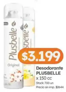Cordiez Plusbelle desodorante oferta