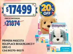 Supermercados Yaguar Off - primera mascota roleplace beige/blanco y gris +3 cód.90270-90271 oferta