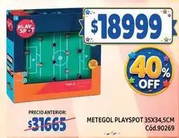 Supermercados Yaguar Off - metegol playspot 35x34,5cm cód.90269 oferta