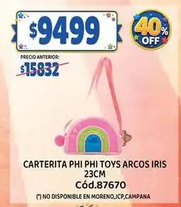 Supermercados Yaguar Off - carterita phi phi toys arcos iris 23cm cód.87670 oferta