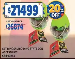 Supermercados Yaguar Off - set dinosaurio dino state con accesorios cód.90263 oferta