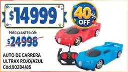 Supermercados Yaguar Off - auto de carrera ultrax rojo/azul cód.90284/85 oferta