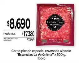 La Anonima Carne picada especial envasada al vacío oferta