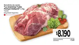 La Anonima Bondiola de cerdo oferta